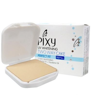 Pixy Two Way Cake Perfect Fit Refill 01 White Cream adalah Bedak dengan formula yang menyatu sempurna untuk hasil tata rias halus dan tahan lama. Mengandung 2 Way Whitening dan Squalane Oil untuk menjaga kelembaban kulit serta SPF 15.