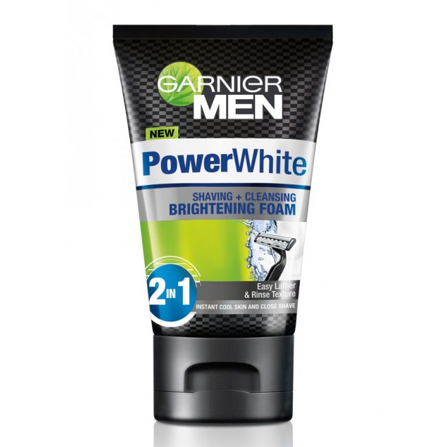 Garnier Men PowerWhite Shaving + Cleansing Brightening Foam 100ml