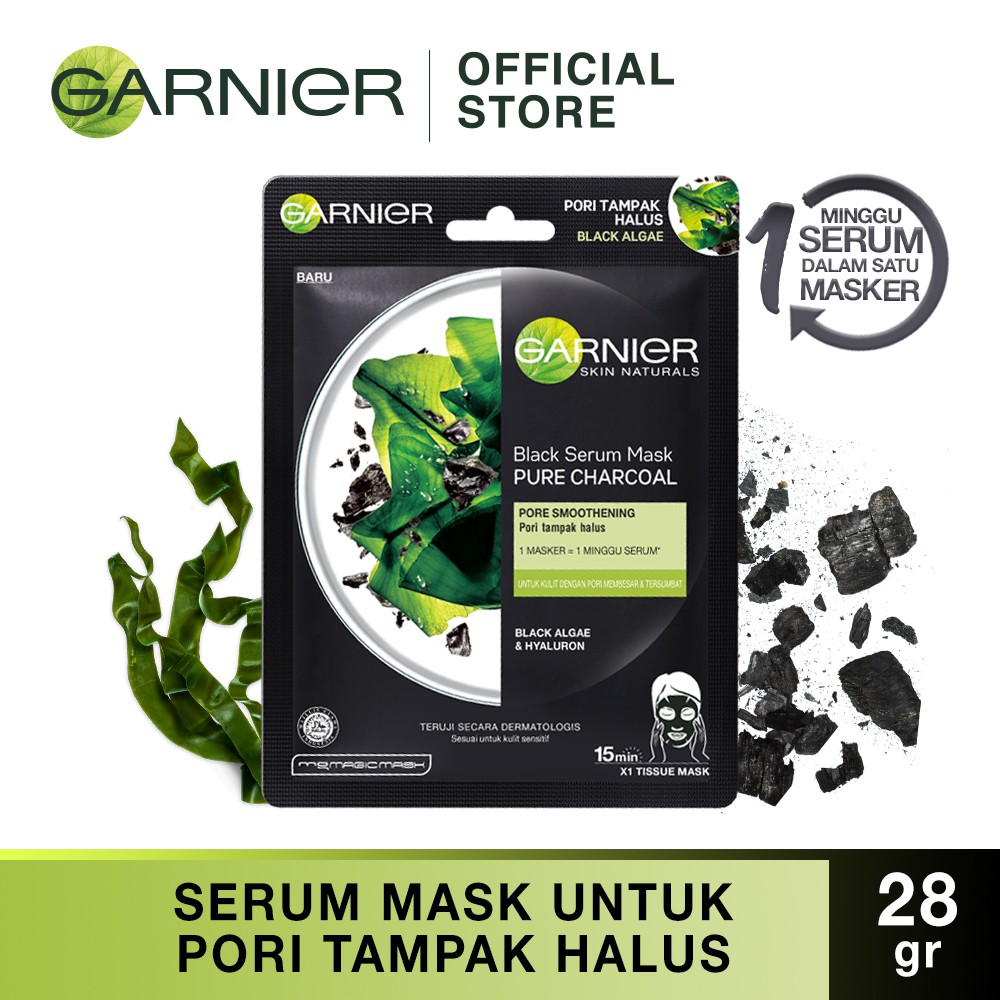 Garnier Black Serum Mask Pure Charcoal Black Algae