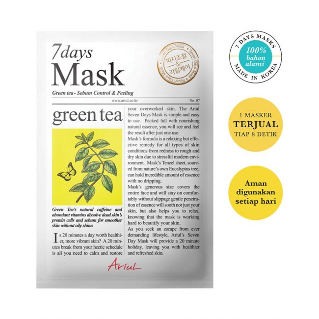 Ariul Mask 7days Green Tea 20gr-1