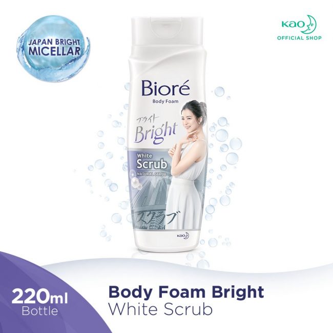 Biore Bright Body Foam White Scrub 220ml
