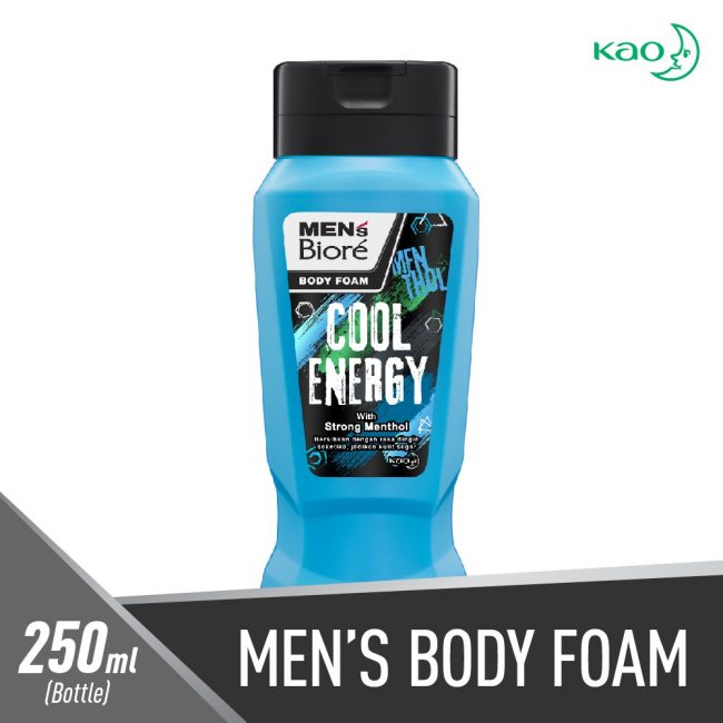 Men's Biore Body Foam Cool Energy Botol 250 ml