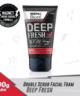 Men's Biore Double Scrub Facial Foam Deep Fresh 100 gr