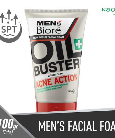 Men's Biore Facial Foam Oil Buster Acne Action 100 gr