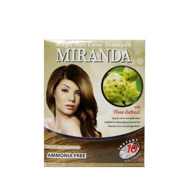 Miranda Magic Hair Color Shampoo - MS14 Golden Brown 30ml