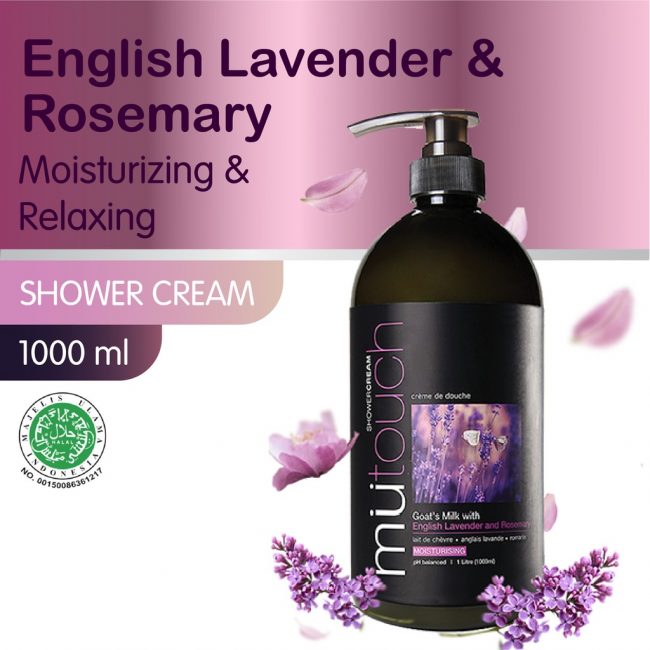 MuTouch Goat's Milk Shower Cream English Lavender and Rosemary 1000ml