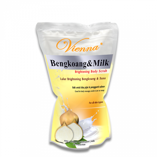 Vienna Whitening Body Scrub Refill Bengkoang & Milk 1kg