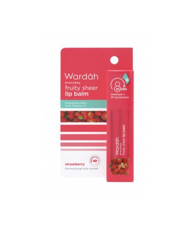 Wardah Everyday Fruity Sheer Lip Balm Strawberry 4 gr 1