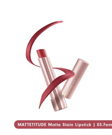 Wardah Instaperfect MATTETITUDE Matte Stain Lipstick 03. FEMME 3.5 g