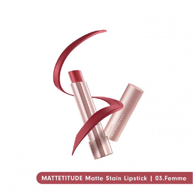Wardah Instaperfect MATTETITUDE Matte Stain Lipstick 03. FEMME 3.5 g