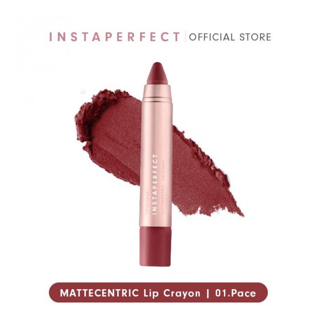 Wardah Instaperfect Mattecentric Lip Crayon 01 Pace 11 gr