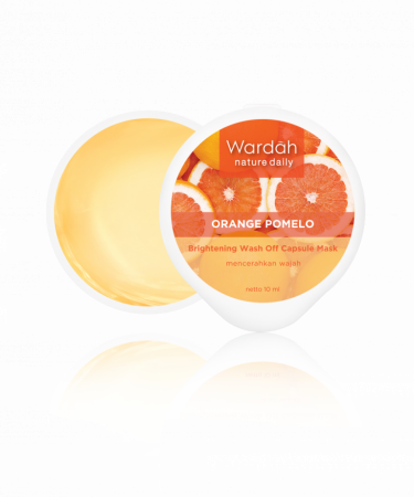 Wardah Nature Daily Orange Pomelo Brightening Wash Off Capsule Mask 10 ml