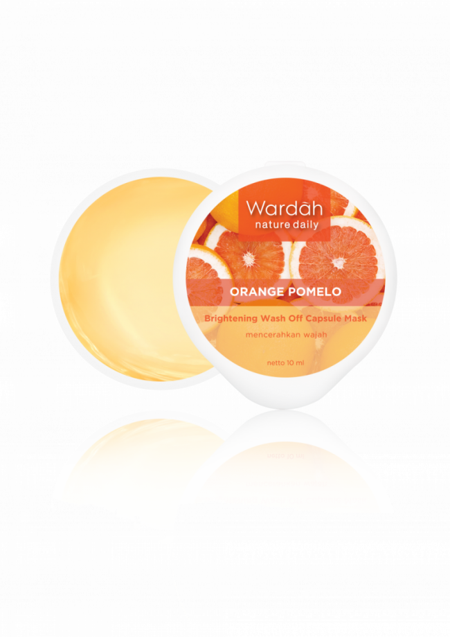 Wardah Nature Daily Orange Pomelo Brightening Wash Off Capsule Mask 10 ml