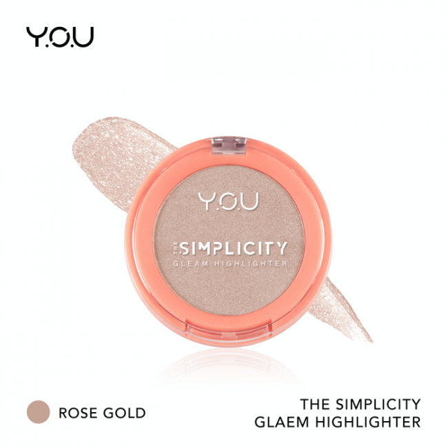YOU The Simplicity Gleam Highlighter 02 Rose Gold