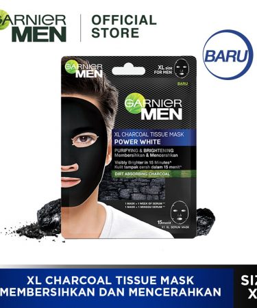 Garnier Men XL Charcoal Tissue Mask Power White